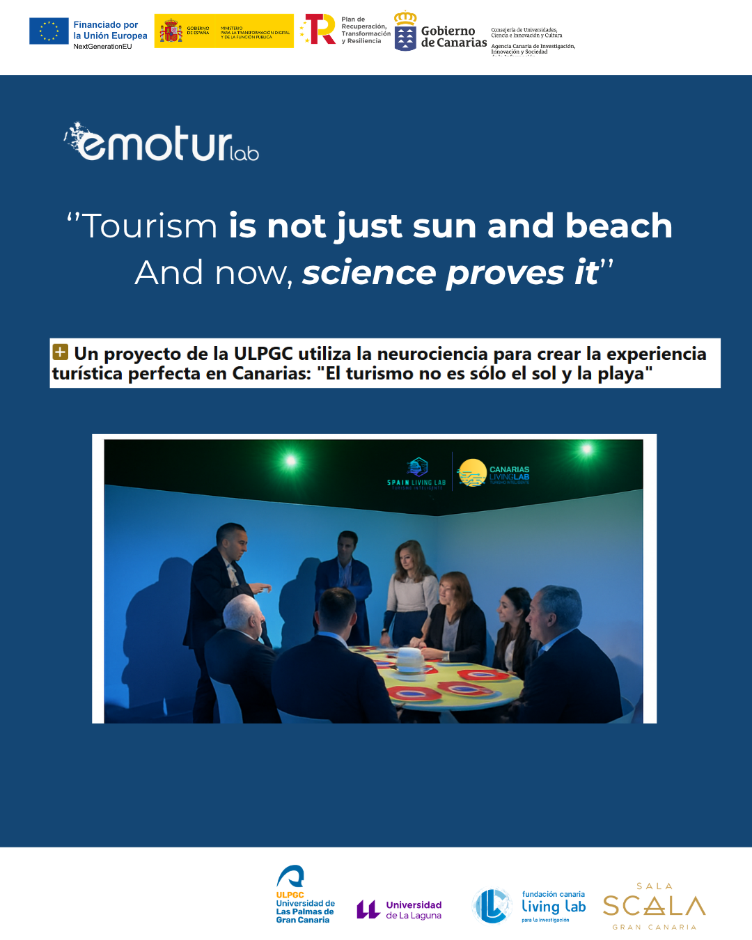 Emotur Lab presents the Spain Living Lab – Canarias Living Lab project: advancing tourism through science and innovation